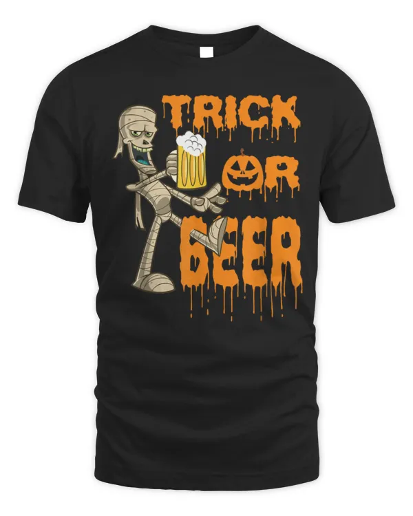 Trick or Beer Funny Halloween Themed T-Shirt Trick or Beer Funny Halloween Themed T-Shirt