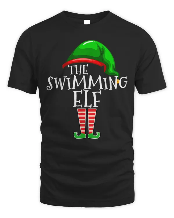 Swimming Elf Group Matching Family Christmas Gift Swimmer T-Shirt - Unisex Standard T-Shirt Unisex Standard T-Shirt