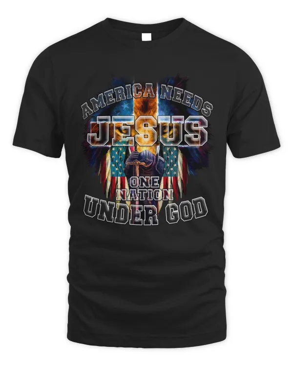AMERICA NEEDS JESUS ONE NATION UNDER GOD T-SHIRT