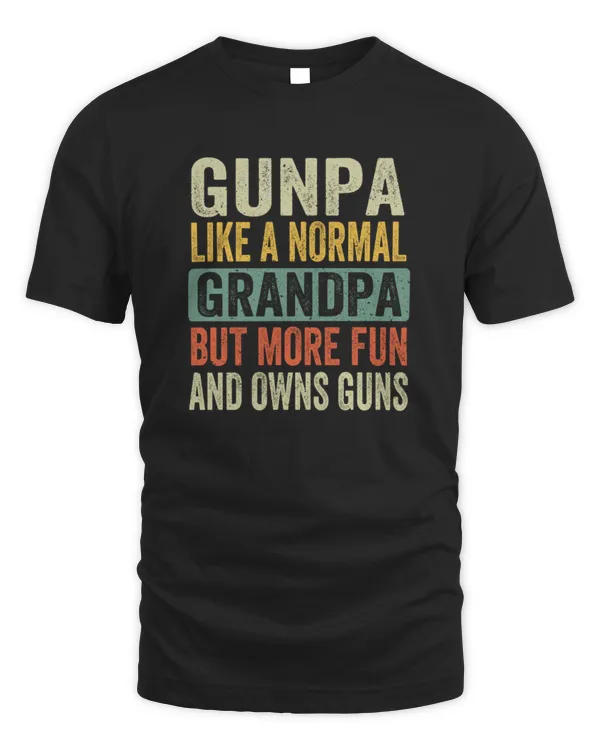 Mens Gunpa Like A Normal Grandpa But More Fun And Owns Guns