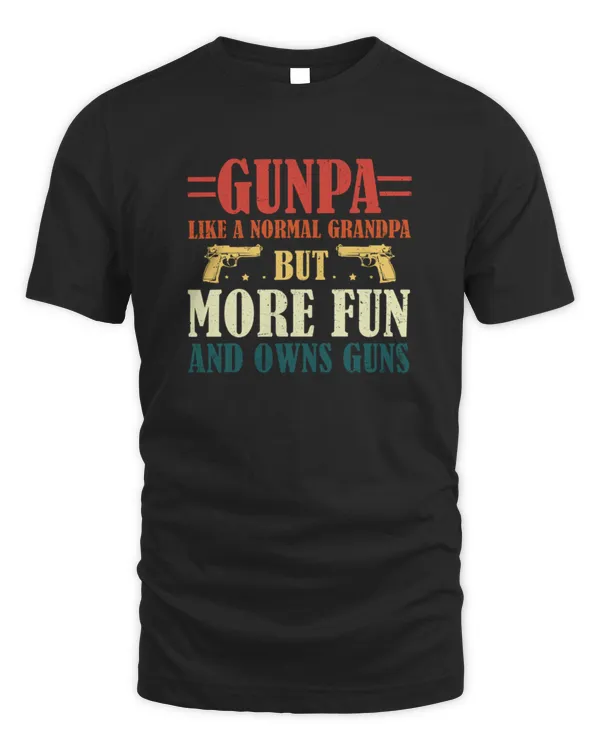 Mens Gunpa Like A Normal Grandpa But More Fun And Owns Guns