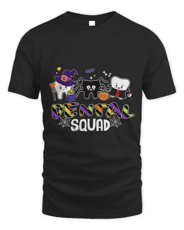 Funny Dental Squad Costume Trick Or Teeth Denstist Halloween T-Shirt