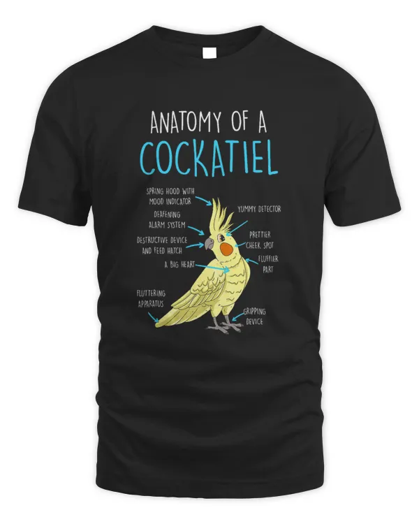 Anatomy of a cockatiel bird T-Shirt