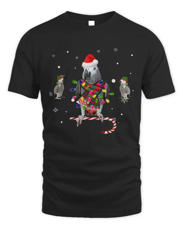 African Grey Parrot Funny Christmas Santa Hat On Gift Sweatshirt