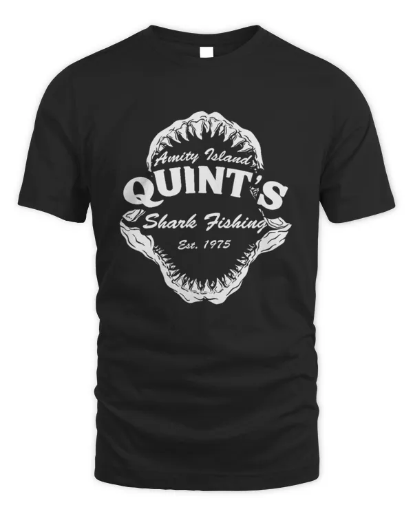 1975 Amity Island Quint's Shark Fishing Classic Retro T-Shirt