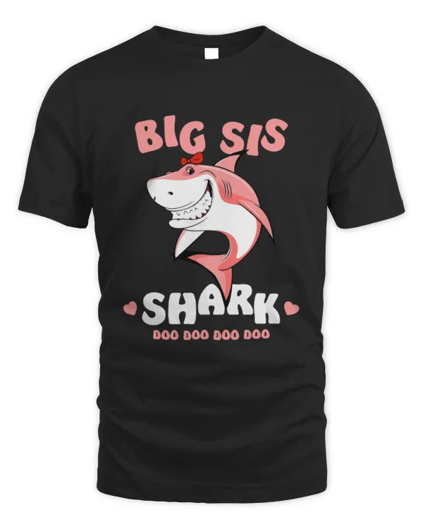 Kids Big Sis Shark Funny Big Sister T-Shirt T-Shirt