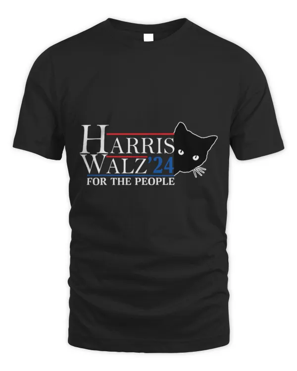 SH136 Harris Waltz 2024 For The People Cat Lady Kamala Harris 2024 T-Shirt