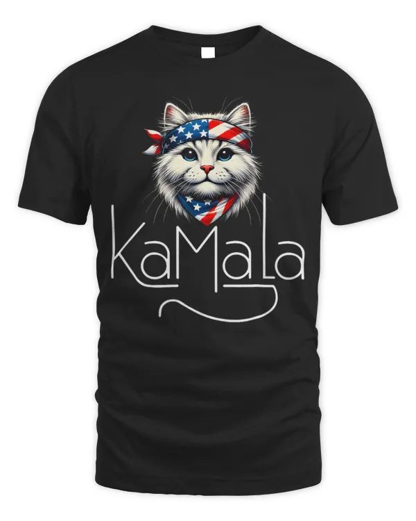 SH182 KamalaHarris 2024 Shirt Cat Lettering Positive Minimalist T-Shirt