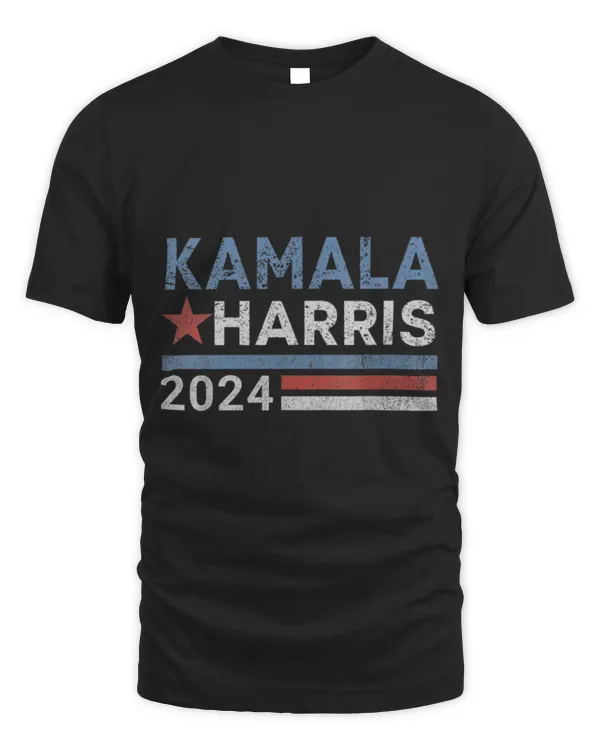 SH228 Womens Vintage Kamala Harris 2024 For President Election Campaign V-Neck T-Shirt