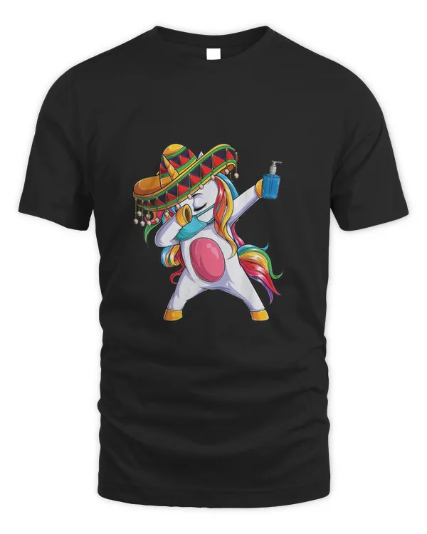 DabbingUnicornCincoDeMayo2KidsGirlsWomenMexican T-Shirt