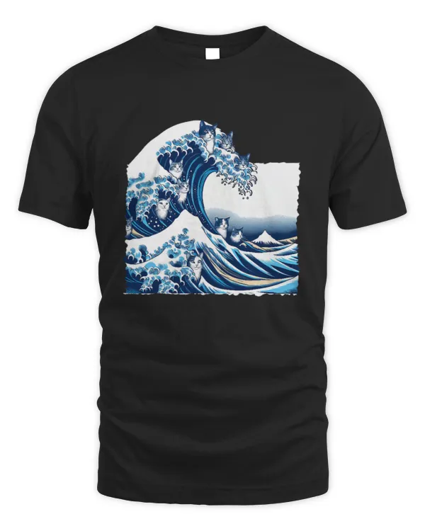 Blue Cats Wave For Kamala Funny Cat Owners Kamala Harris T-Shirt