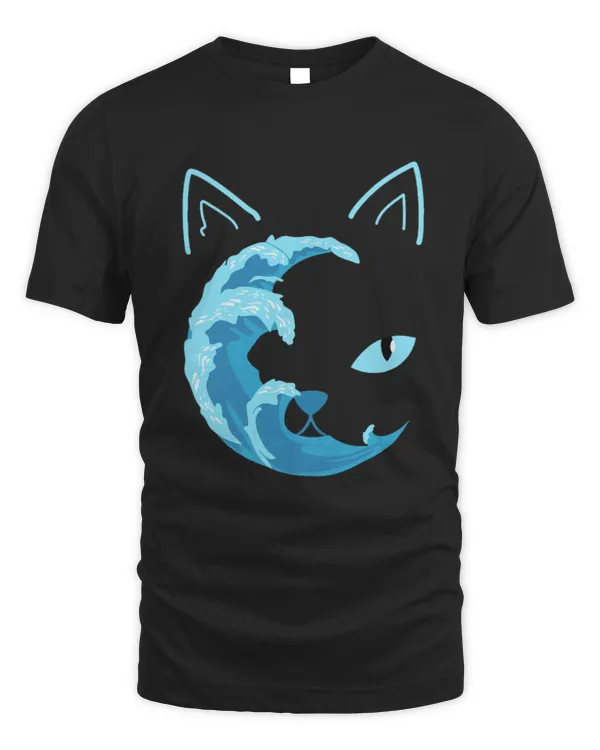 Blue Cats Wave For Kamala Funny Blue Wave Of Cat Ladies T-Shirt