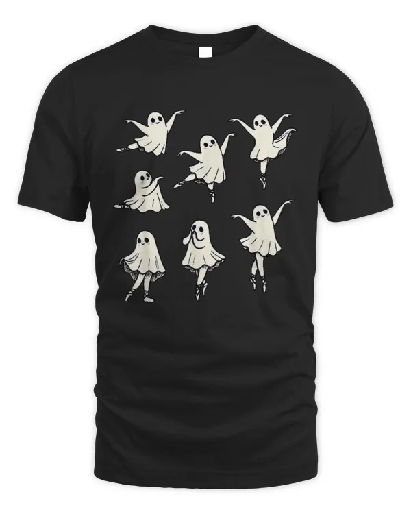 Ballet Ghost Ballet Dancer Spooky Dance Teacher Halloween T-Shirt