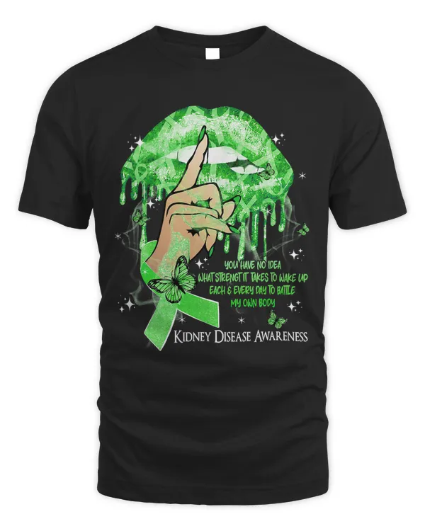Dripping Lips Butterflies Women Kidney Disease Awareness