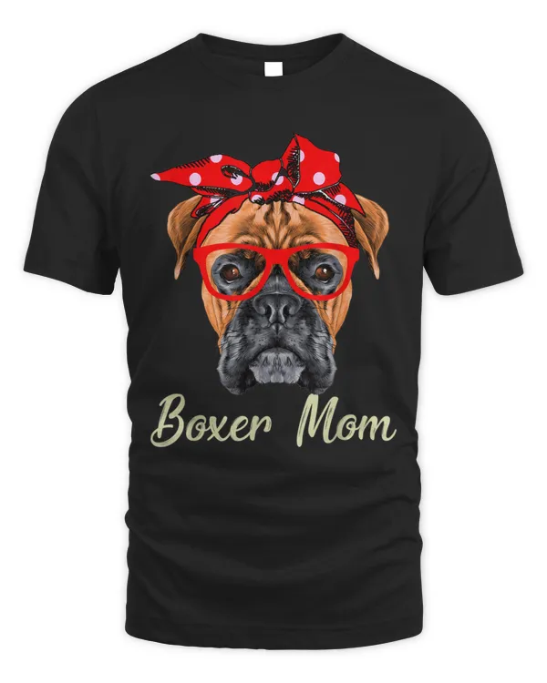 Boxer Mom Dogs Tee Mothers Day Dog Lovers Gifts For Women