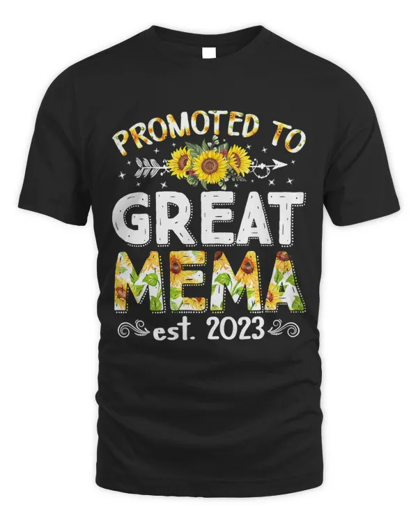 Womens Promoted To Great Mema Est.Cute Mothers Day