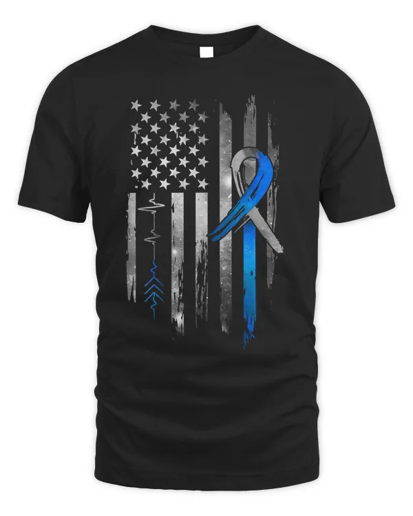 Diabetes Diabetic Blue Ribbon American Flag Type 1 52 Diabetes Awareness