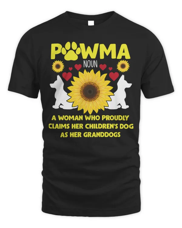 Dog Sunflower Grandmother Dog Lover Paw Flower with Hearts 517 paws