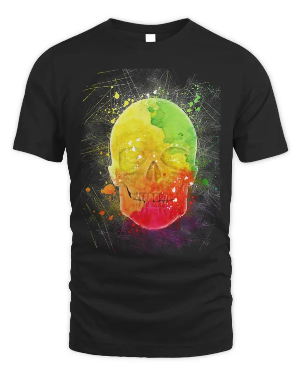 Skull Lover Skeleton with splatter colors Skulls