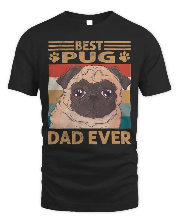 Pug Lover Dog best pug dad ever vintage pug dog dad 92 Pugs