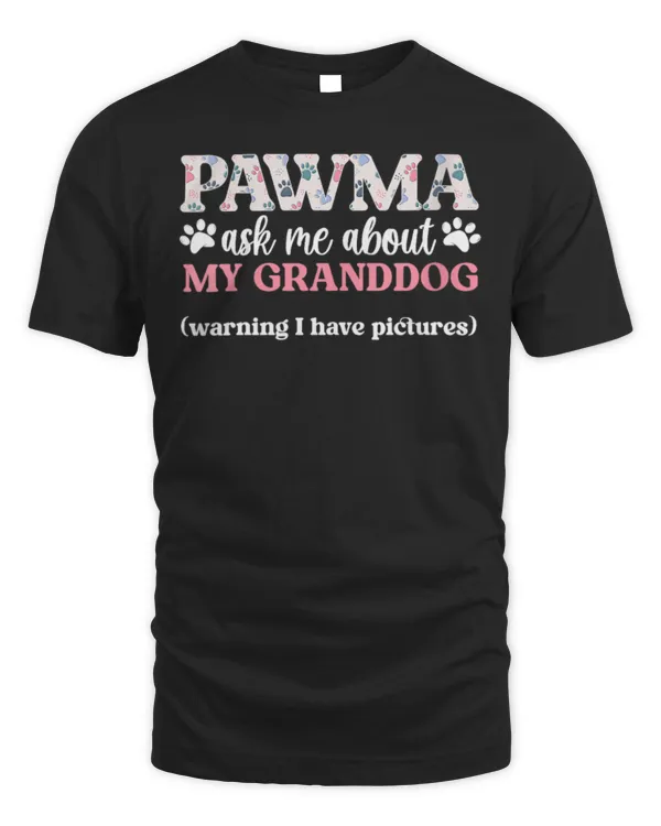 Womens Pawma Ask Me About My Granddog Grandma Dog Pawma VNeck TShirt