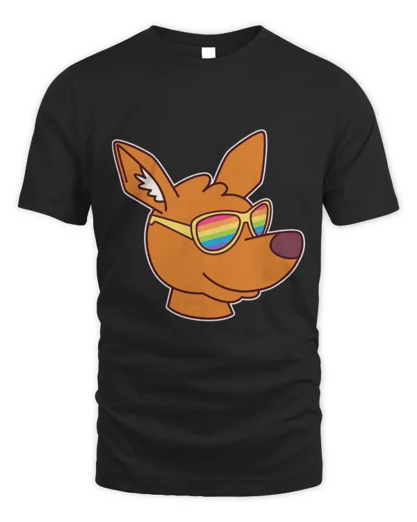 Kangaroo Pet Pride Flag Rainbow Sunglasses LGBTQ
