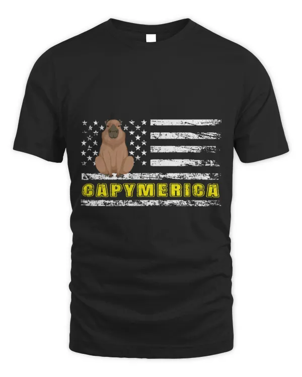 Capybara Pet Merica Capybara 4th of July American USA Flag