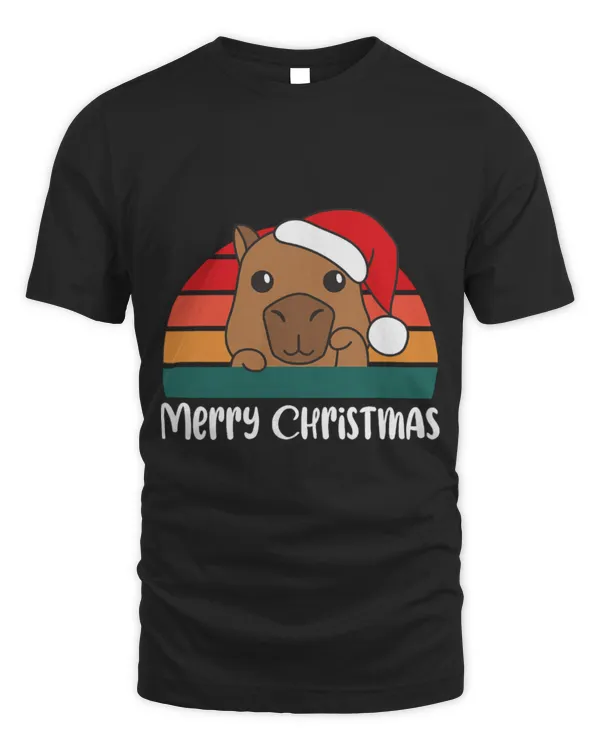 Capybara Pet Merry Christmas Funny Capybara Christmas