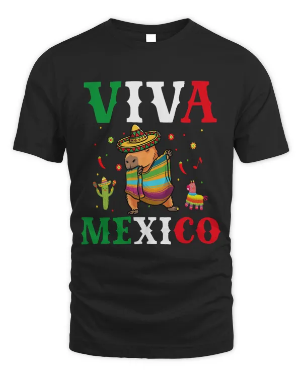 Capybara Pet Mexican Viva Mexico Independence Day Flag Capybara Kid Women