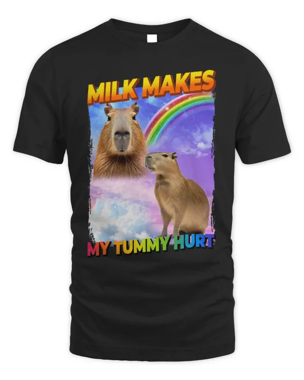 Capybara Pet Milk Makes My Tummy Hurt Capybara Meme Culture