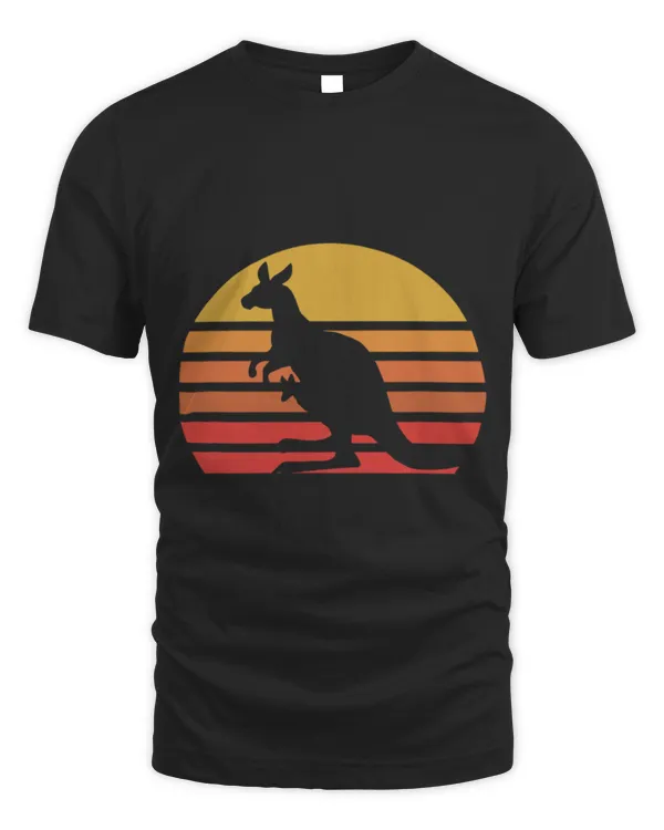 Kangaroo Pet Vintage Retro Kangaroo Silhouette Lover Dad Mom Australian