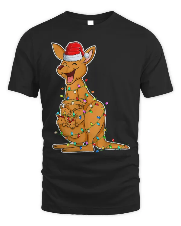 Kangaroo Pet Wearing Santa Hat Xmas Kangaroo Lover Christmas