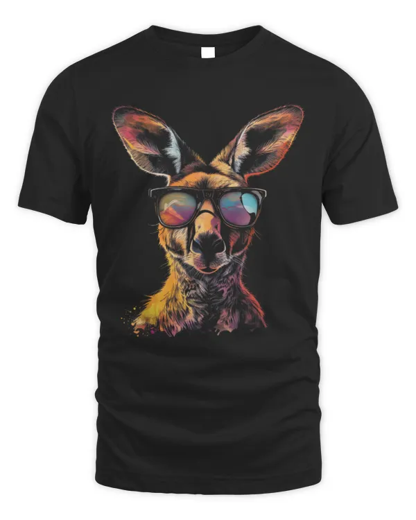 Kangaroo Pet Wearing Sunglasses Colorful Funny Animal Australia