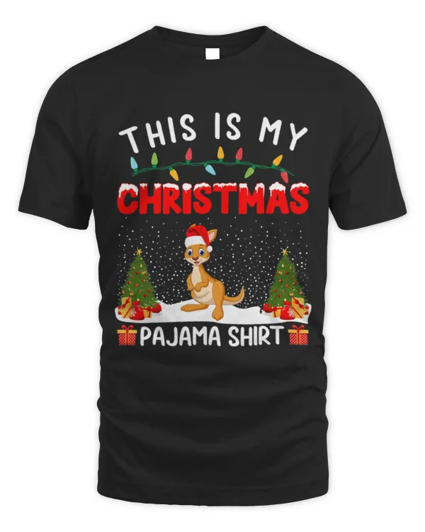 Kangaroo Pet Xmas Holiday Party This Is My Kangaroo Christmas Pajama