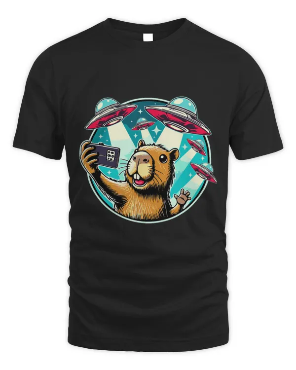 Capybara Pet Selfie with UFOs 3