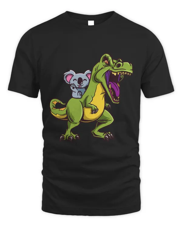 Koala Pet Bear Kawaii Koala Bear Riding TRex Cute Funny Trex Dinosaur