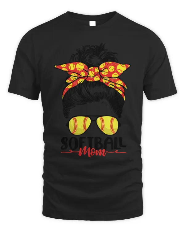 Softball Softball Mom Life Messy Bun Mama Mothers Day Funny Sporty Softball Coach