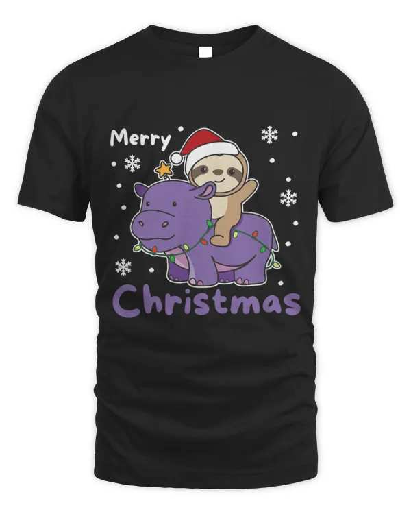 Hippo Pet Christmas Hippo Sloth Merry Christmas Hippopotamus Sloths 9