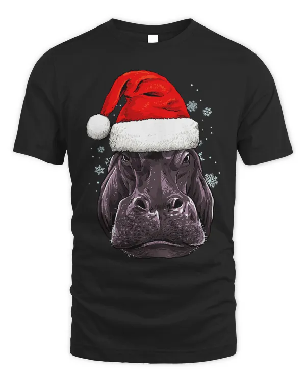 Hippo Pet Christmas Hippopotamus Santa Clause Xmas Navidad Hippo Lover