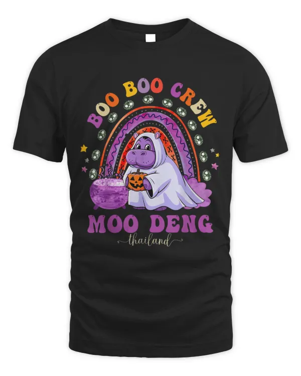 Hippo Pet MooDeng Hippo Baby Pygmy Moo Deng Halloween Boo Boo Crew