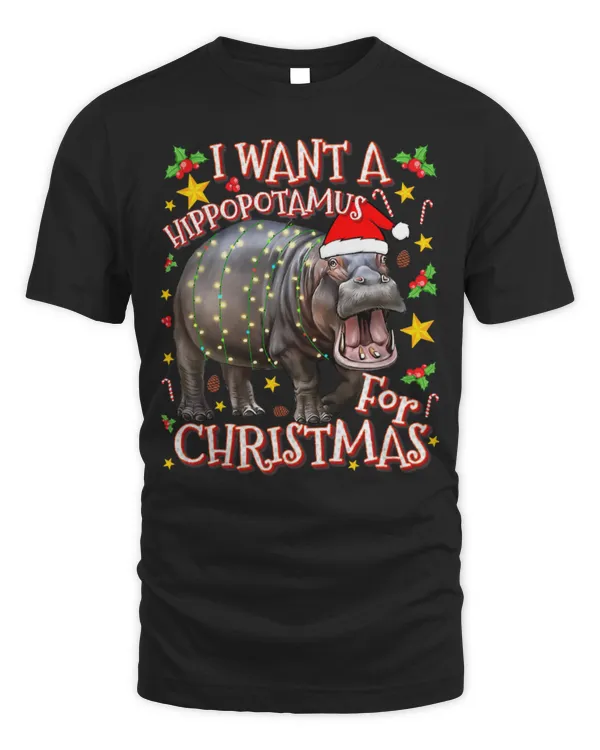 Hippo Pet I Want a Hippopotamus for Christmas Matching Pajama