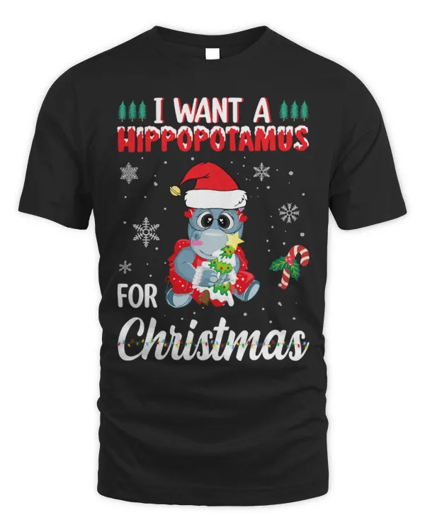 Hippo Pet I Want a Hippopotamus for Christmas Pajamas Kids Family