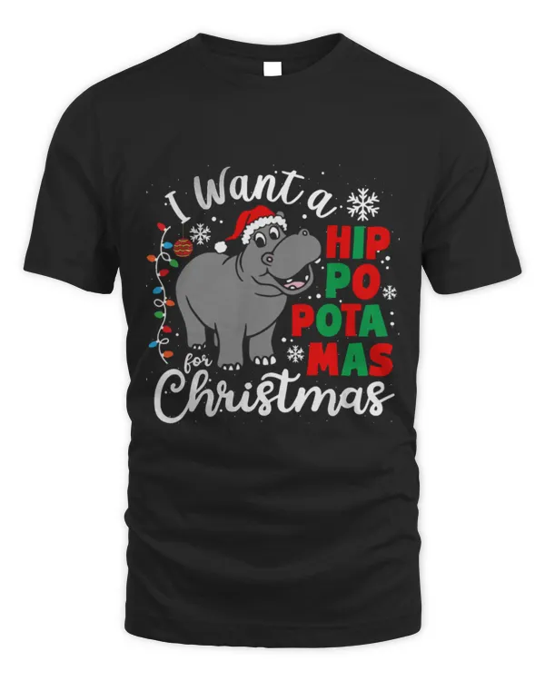 Hippo Pet I Want A Hippopotamus For Christmas Pajama Funny Xmas