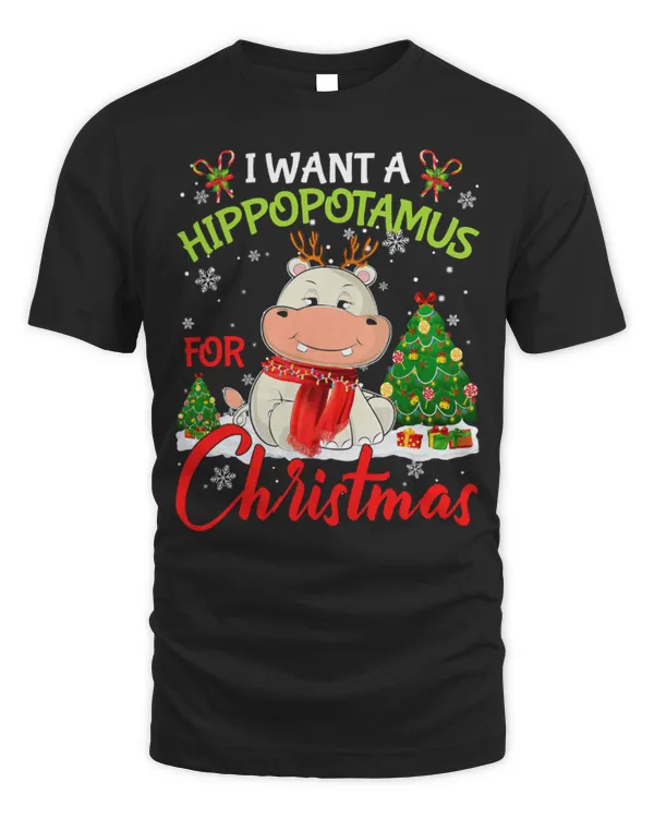 Hippo Pet I Want A Hippopotamus For Christmas Lights Hippo Xmas Pajama 51