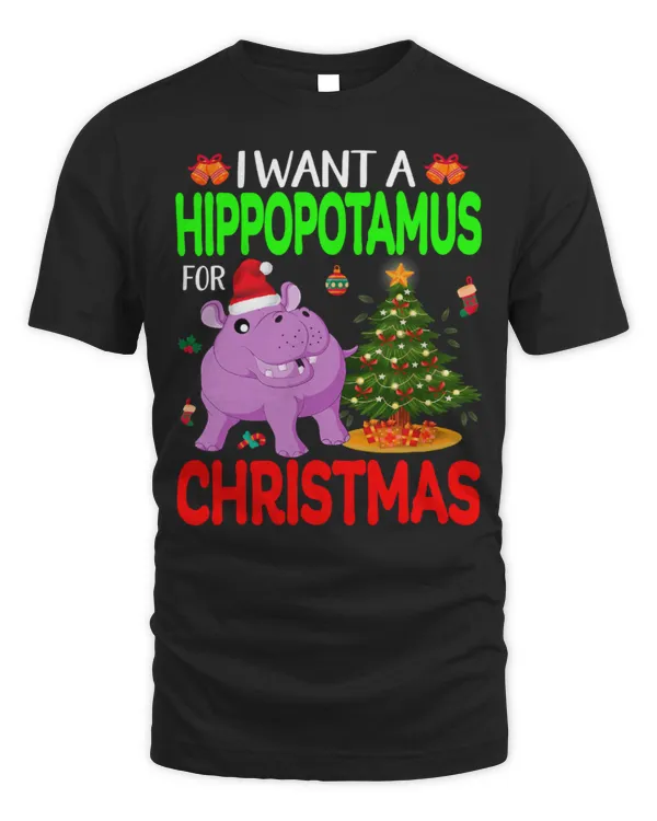 Hippo Pet I Want A Hippopotamus For Christmas Lights Hippo Xmas Pajama 71