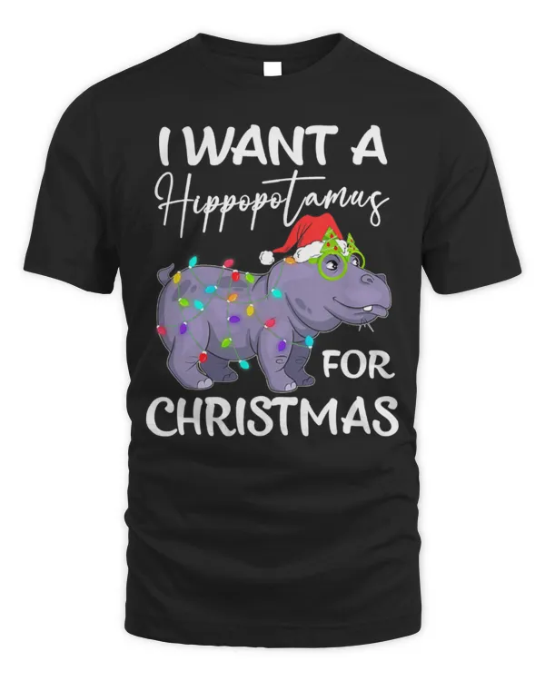 Hippo Pet I Want A Hippopotamus For Christmas Lights Hippo Xmas Pajama 145