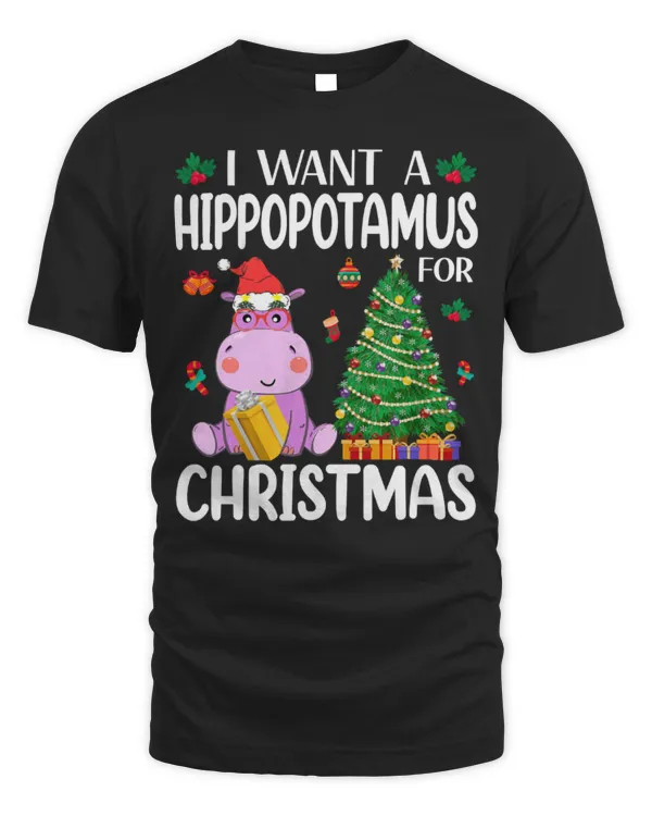 Hippo Pet I Want A Hippopotamus For Christmas Lights Hippo Xmas Pajama 227
