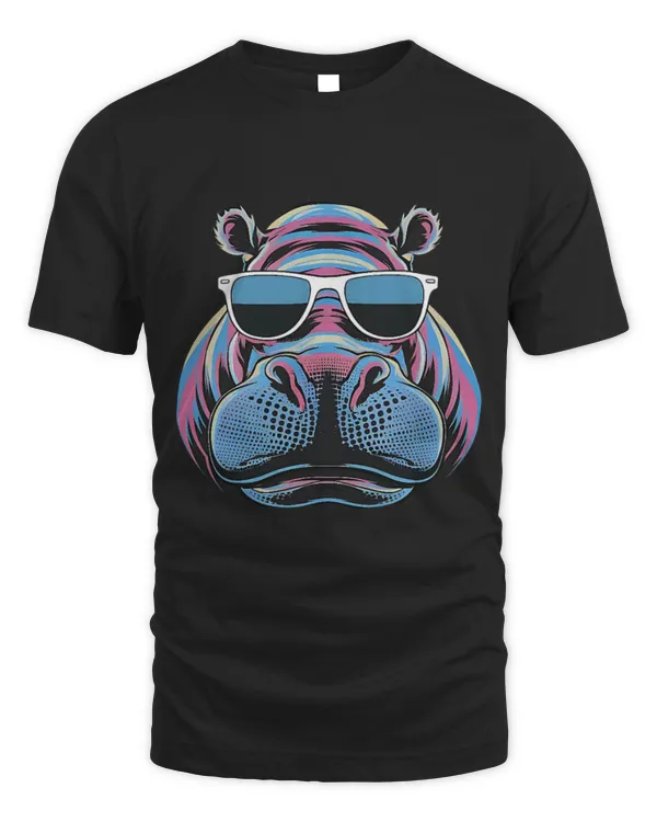 Hippo Pet Cool Hippo Shades Pop Art Hippopotamus Lovers