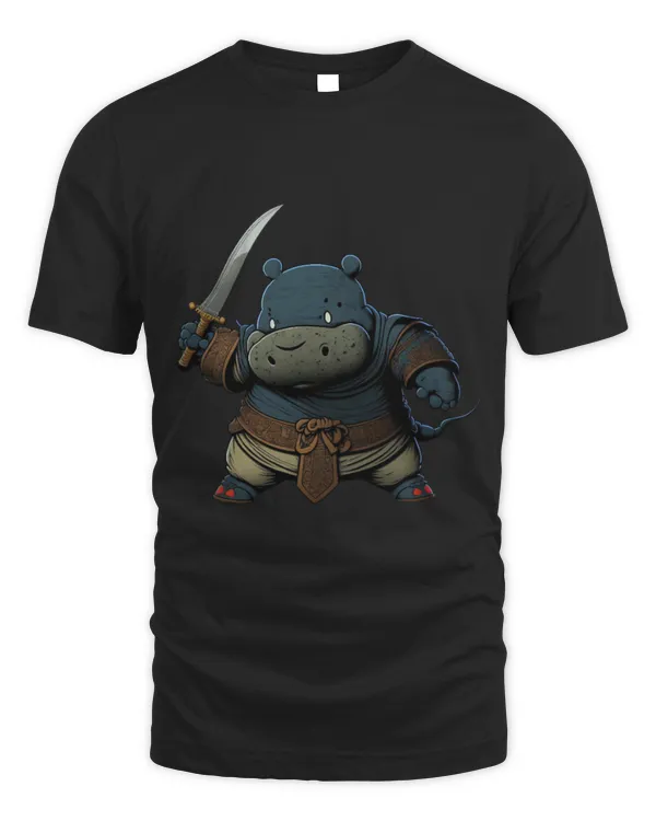 Hippo Pet Cool Hippo Ninja Anime Japanese Art Kawaii Hippopotamus