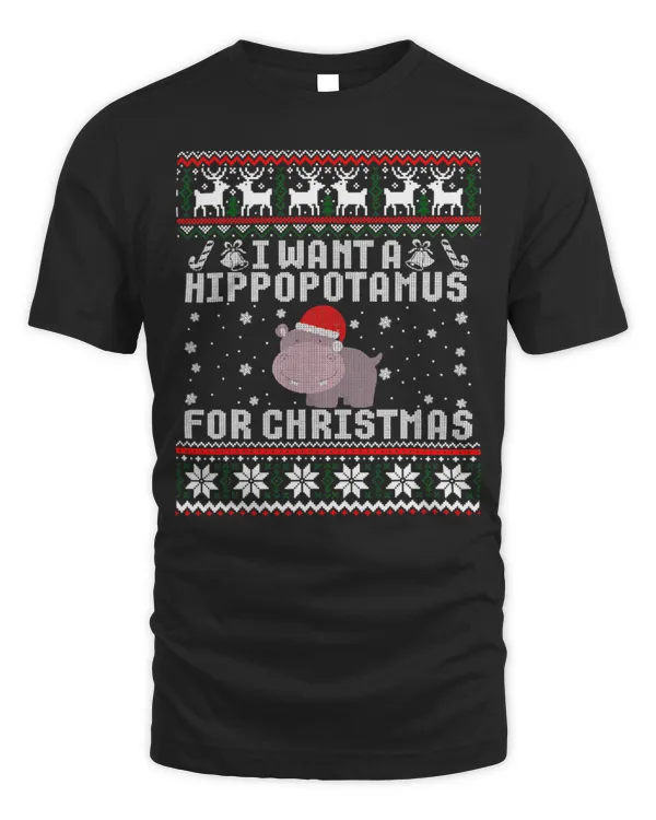 Hippo Pet I Want A Hippopotamus For Christmas Hippo Ugly Sweater 33